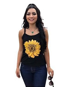 REGATA GRANDE GIRASSOL PRETO