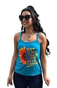 REGATA QUE EU SEJA COMO UM  GIRASSOL AZUL ÁGUA