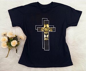 CAMISETA LEÃO CRUZ PRETO