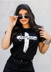 CAMISETA JESUS CRUZ PRETO