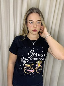 CAMISETA JESUS É O CAMINHO PRETO