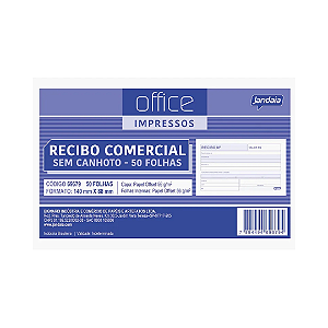 RECIBO COMERCIAL JANDAIA S/ CANHOTO REF:69679