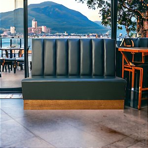 Sofá Booth 1,60m Base Madeira Restaurantes Bares Lanchonete