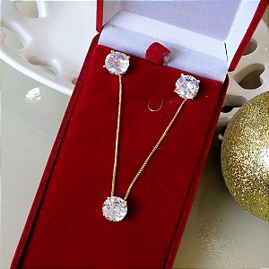 CONJUNTO DOURADO PONTO DE LUZ GRANDE 45+5CM