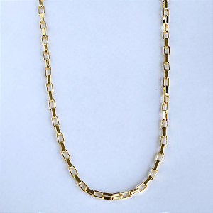 CORRENTE DOURADA CARTIER TIJOLINHO 60CM