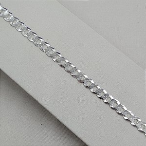 PULSEIRA DE PRATA MODELO GROUMET GROSSA MASCULINA