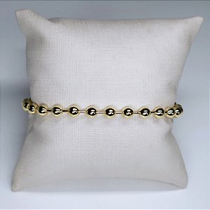 PULSEIRA DOURADA DE BOLINHAS