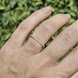 Anel de prata quadrado todo trabalhado