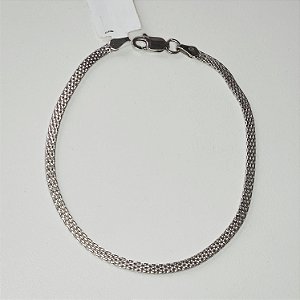 PULSEIRA DE PRATA 5 FIOS 18CM