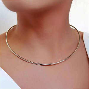 CHOCKER ARO LISO FINO COM BOLINHA NA PONTA 2.4 MM