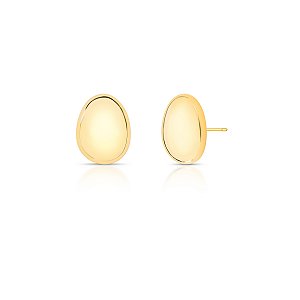 BRINCO DOURADO OVAL LISO