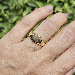 ANEL DOURADO DE CHAPA LISO