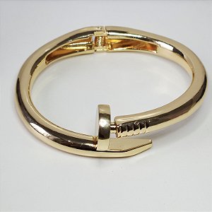 BRACELETE DE PREGO DOURADO GRANDE