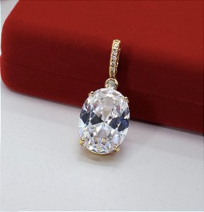 PINGENTE DOURADO DE CLICK PONTO LUZ GRANDE