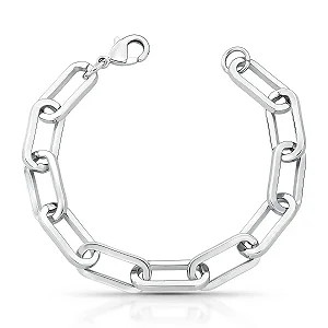PULSEIRA EM RÓDIO BRANCO MODELO CARTIER ELOS GRANDES