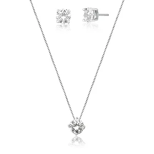 CONJUNTO EM RÓDIO BRANCO PONDO DE LUZ MEDIO 45+5CM