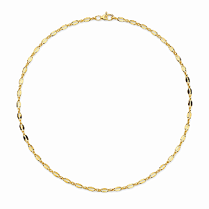 CORRENTE DOURADA COM ELOS SINGAPURA 60CM