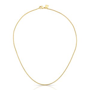 COLAR DOURADO VENEZIANA FINA- 45CM + 5CM EXTENSOR