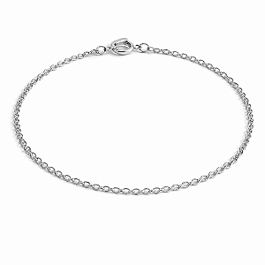 PULSEIRA PRATA DE ELOS PORTUGUESES FINOS - 18CM