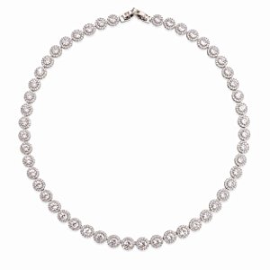 CHOCKER EM RÓDIO MODELO RIVIERA DE PEDRAS REDONDAS CRAVEJADAS AO REDOR