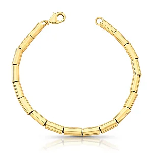 PULSEIRA DOURADA ELO CANUTILHOS - 18,5MM + 3 CM EXTENSOR