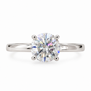 ANEL DE PRATA SOLITÁRIO (MOISSANITE) 8MM