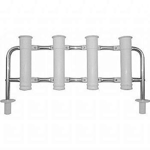 PORTA VARA CANHAO PVC E ALUMINIO 4 VARAS