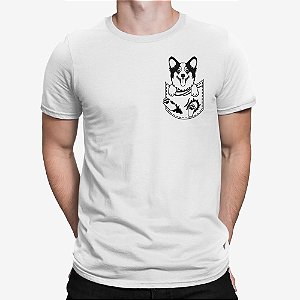 Camiseta Dog Husky Bolso