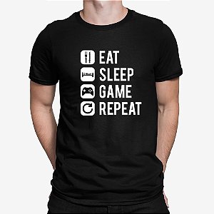 Camiseta Eat, Game, Sleep, Repeat