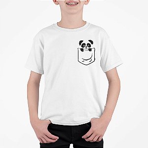 Camiseta Infantil Panda Bolso