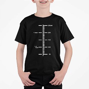 Camiseta Infantil Copo Medidor