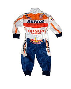 Macacão Infantil Fantasia - Moto GP Repsol