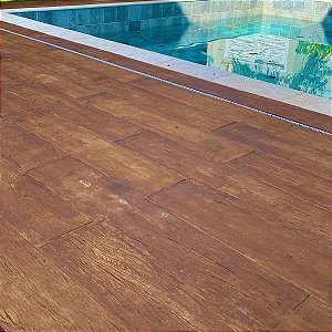 Kit 5 Peças Piso Cimentício Madeira Demolição 100x20x2cm Cor Natural - Scholz Revestimentos