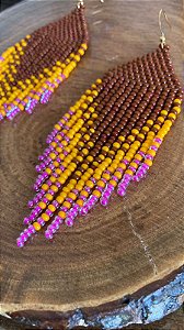 Brinco Lélia - Marrom