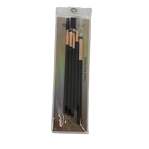 Kit 5 Pincéis de Maquiagem para Sobrancelha e Olho