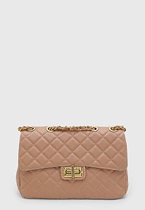 BOLSA MATELASSÊ NUDE