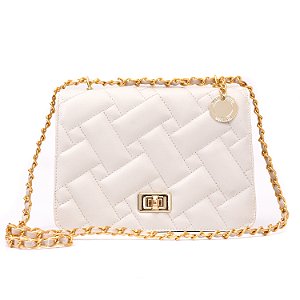 BOLSA MATELASSÊ TAG OFF-WHITE