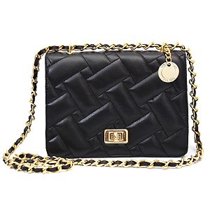 BOLSA MATELASSÊ TAG PRETA