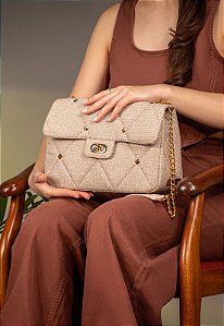 BOLSA MATELASSÊ PALHA