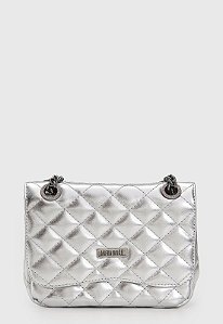 Bolsa Maria Milão Pequena Matelassê Metalizada Prata