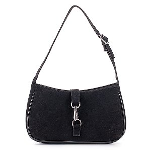 Bolsa Maria Milão Charme Camurça Preta