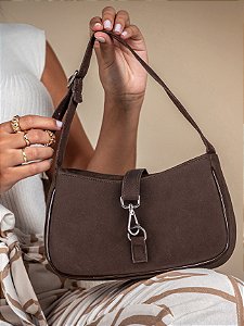 Bolsa Maria Milão Charme Camurça Café