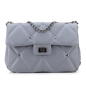 BOLSA MATELASSÊ CINZA