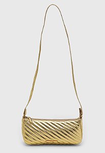 Bolsa Maria Milão Baguete Matelassê Dourada