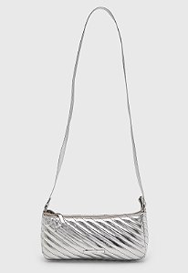 Bolsa Maria Milão Baguete Matelassê Prata