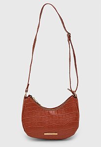 Bolsa Pequena Maria Milão Roma Croco Caramelo