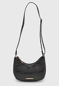 Bolsa Pequena Maria Milão Roma Croco Preta