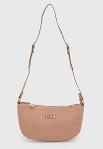 Bolsa Média Maria Milão Turin Croco Nude