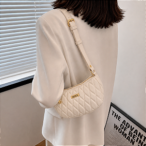 Bolsa Média Maria Milão Turin Matelassê Off-White