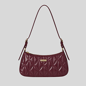 Bolsa Capri Maria Milão Couro PU Bordô